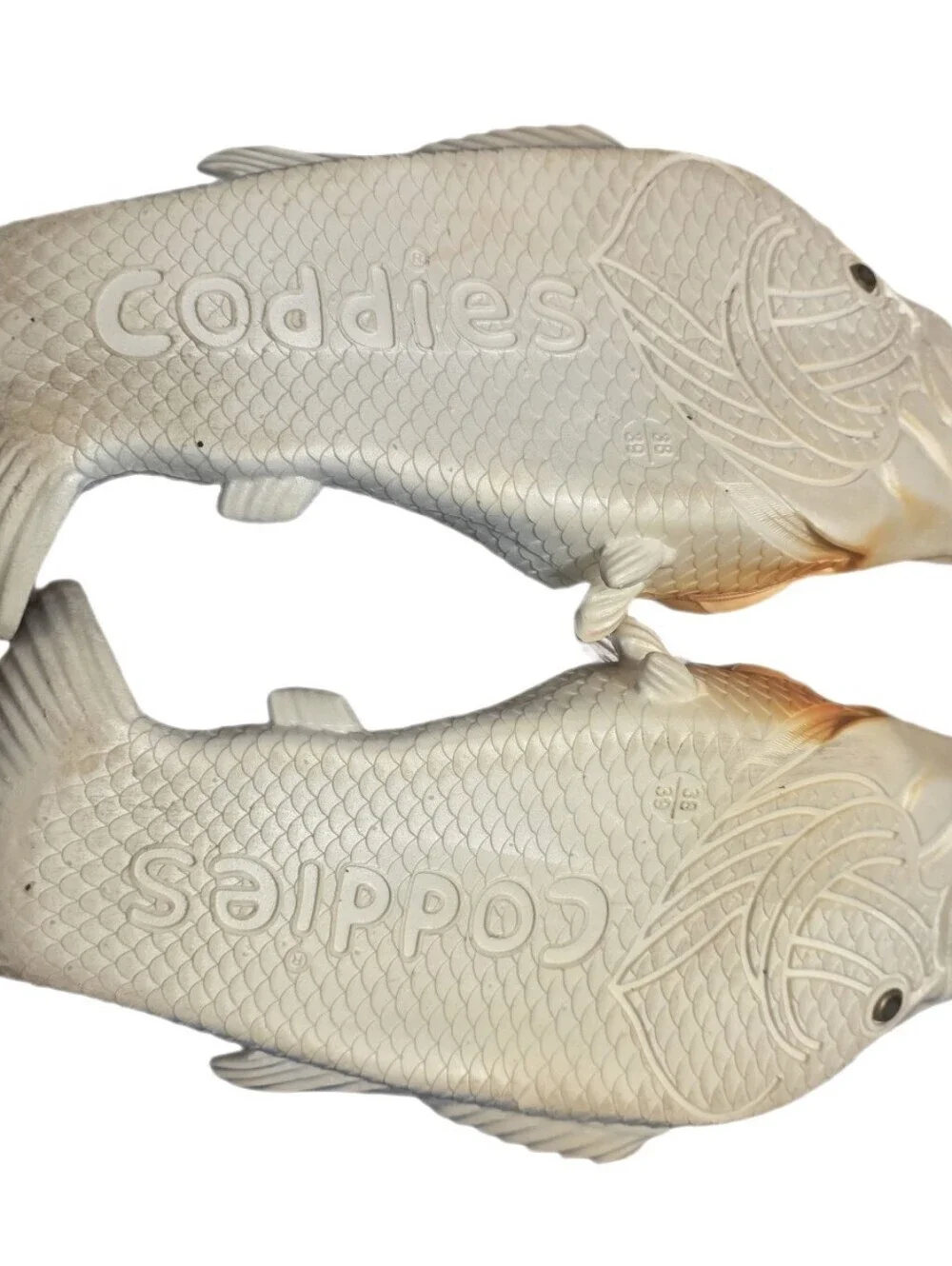 Coddies Blue Fish Flops Bass Sandals Slides Size 38-39  UNISEX